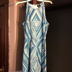 Knee length flowy multicolored dress